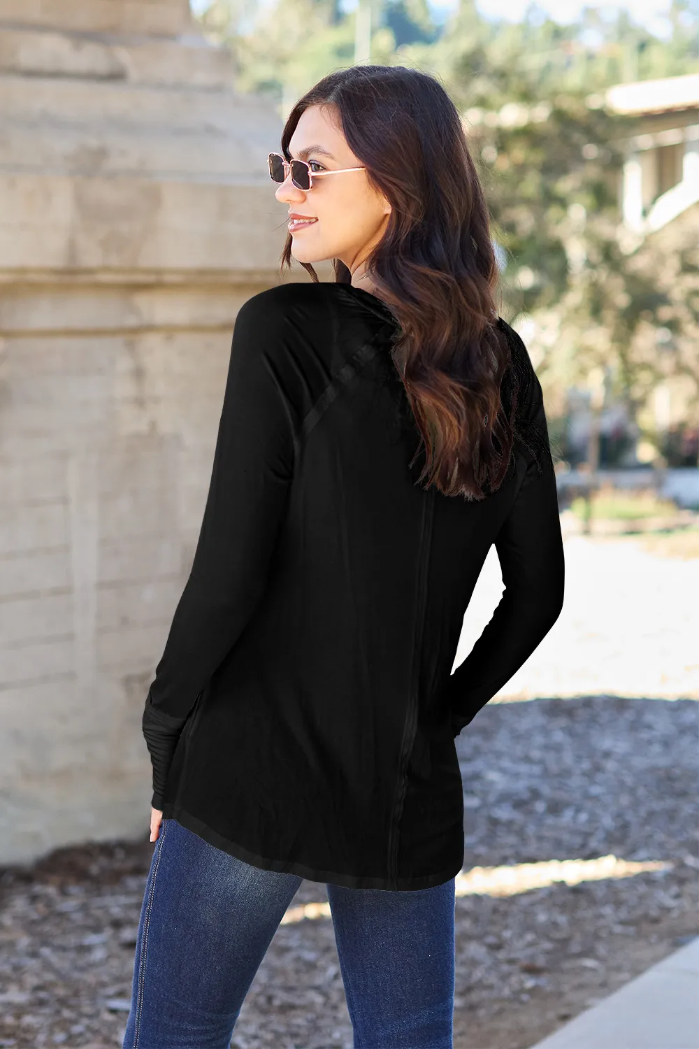 Full Size Round Neck Long Sleeve T-Shirt, image 8