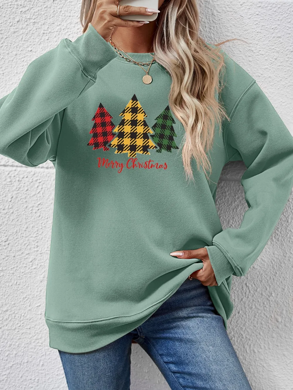 MERRY CHRISTMAS Dropped Shoulder Sweatshirt, image 2