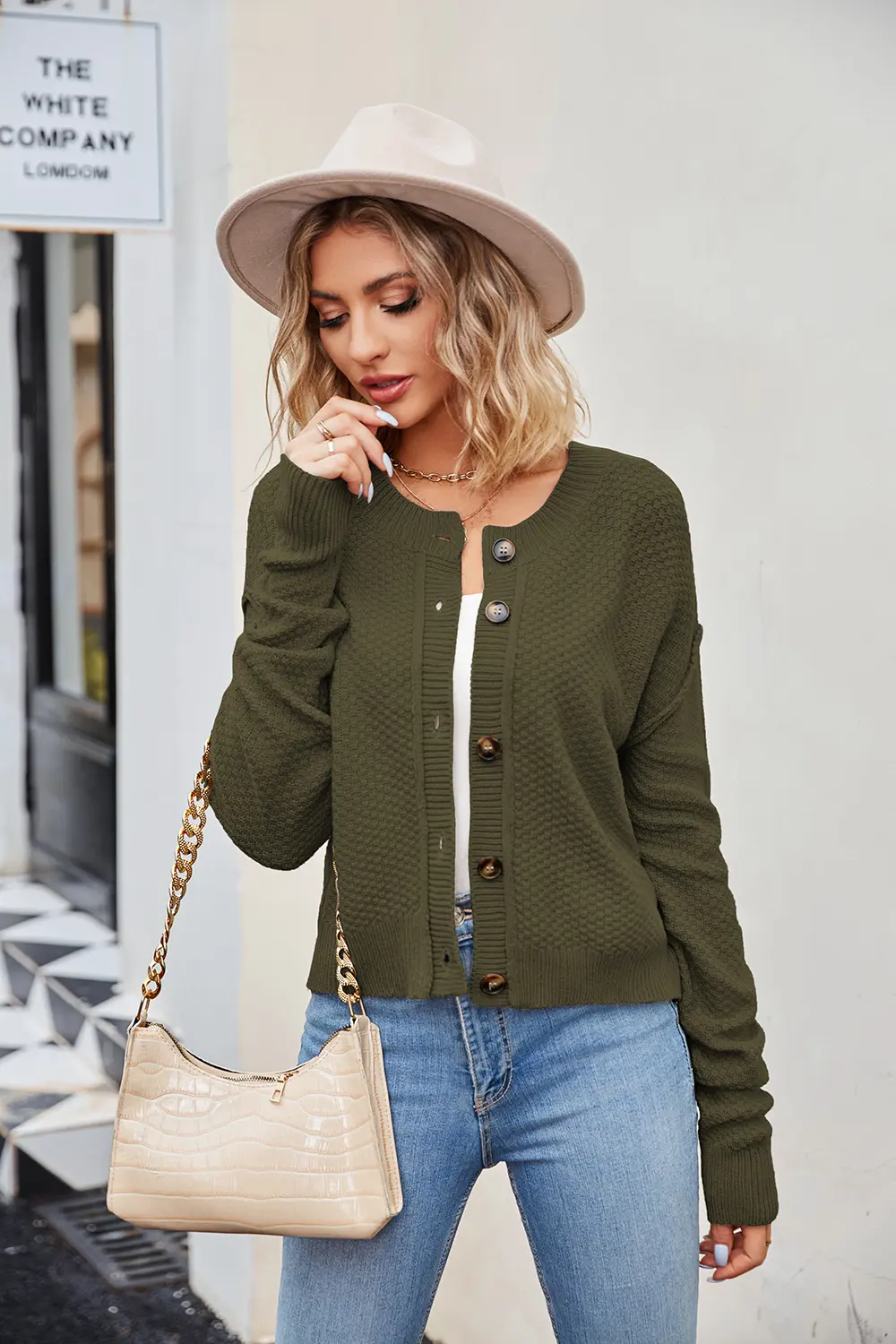 Button Down Exposed Seam Cardigan, image 15
