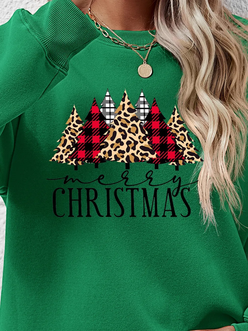 MERRY CHRISTMAS Round Neck Long Sleeve Sweatshirt, image 22