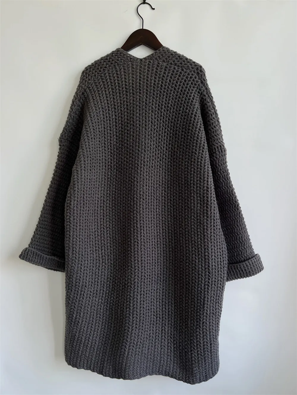 Open Front Long Sleeve Cardigan with Pockets, image 12