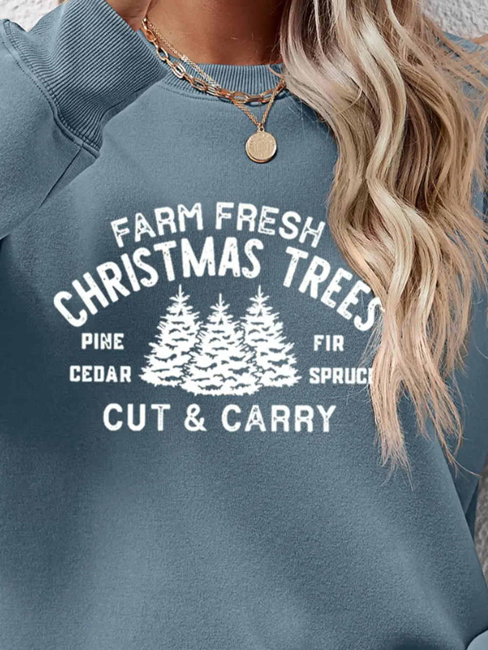 Round Neck Graphic Long Sleeve Sweatshirt, image 14