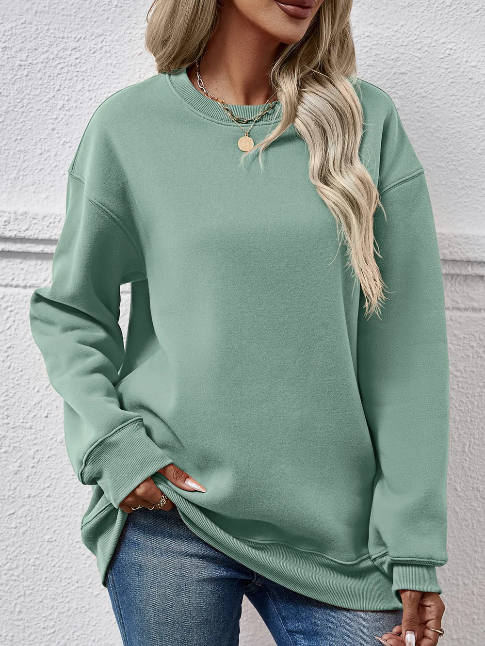 Round Neck Long Sleeve Sweatshirt, image 9
