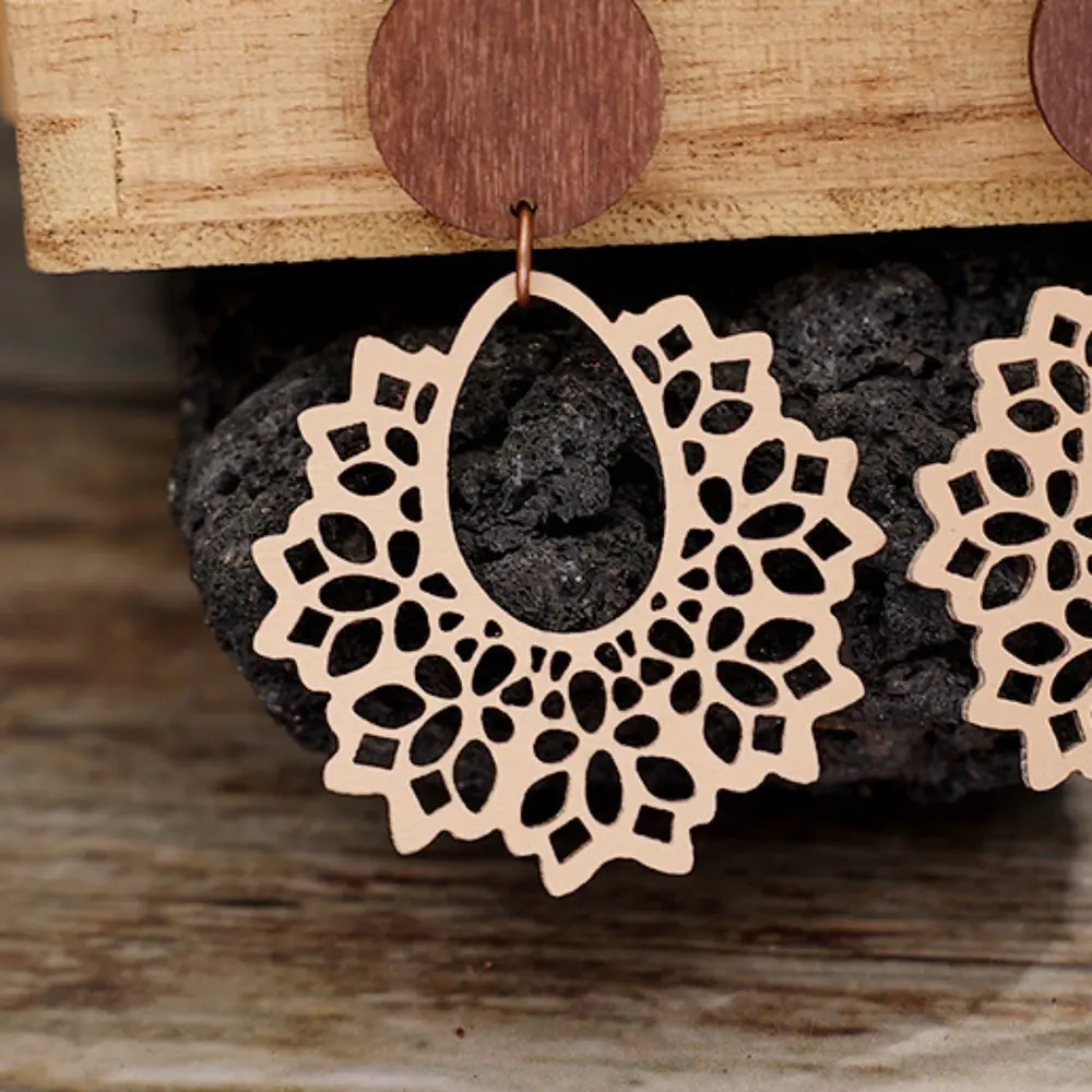 Geometric Cutout Dangle Earrings, image 15