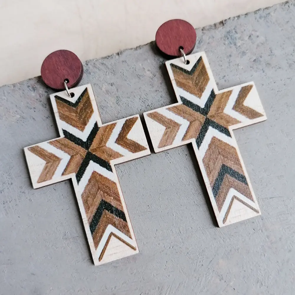 Cross Drop Earrings, image 8