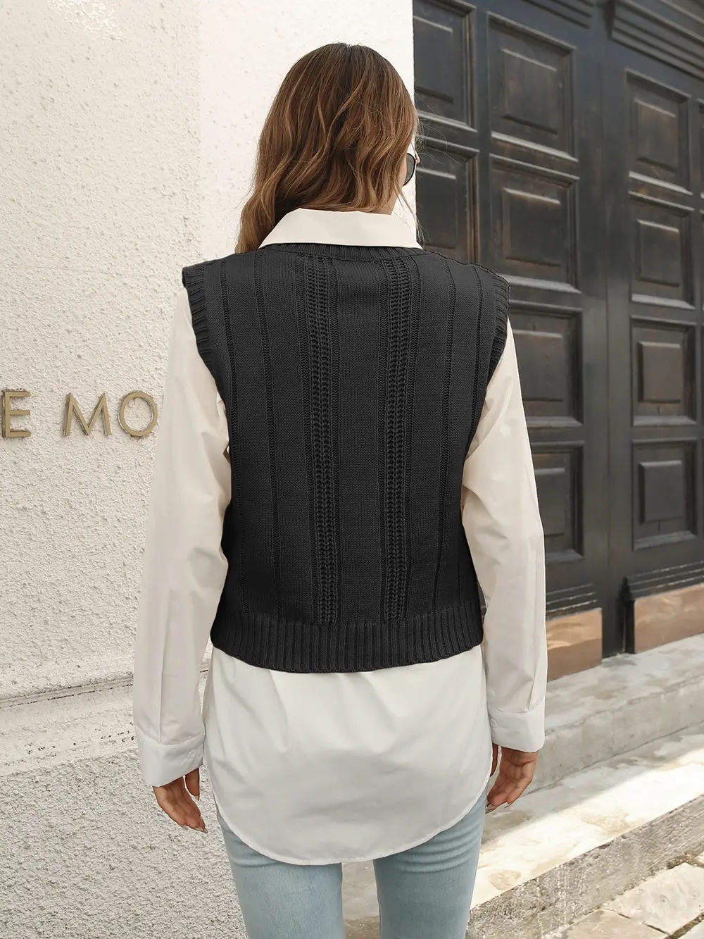Urban Style V-Neck Sweater Vest, image 6