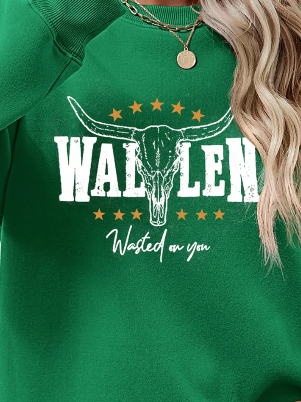 Graphic Round Neck Dropped Shoulder Sweatshirt, image 15
