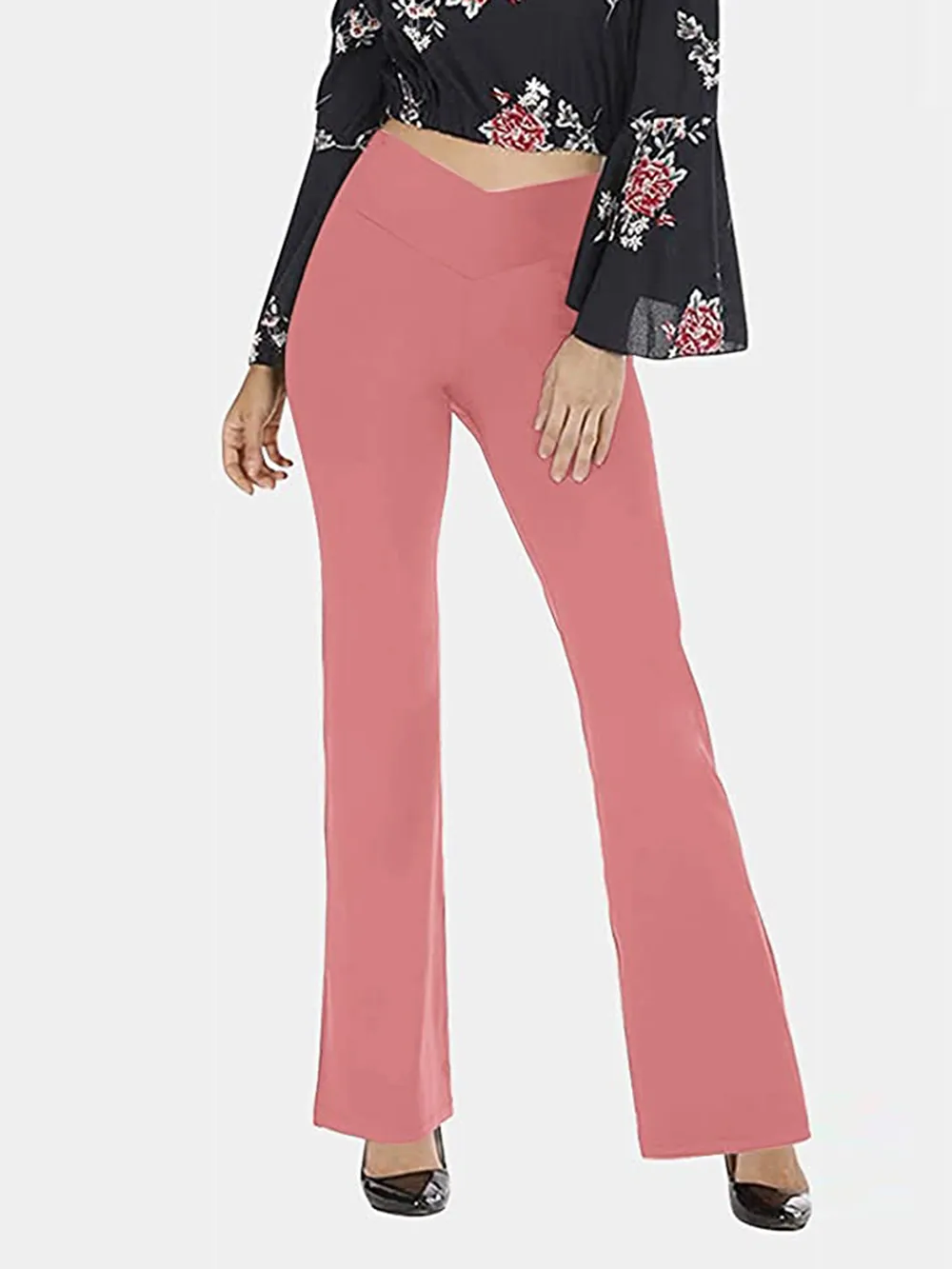 V-Waist Bootcut Long Pants, image 17