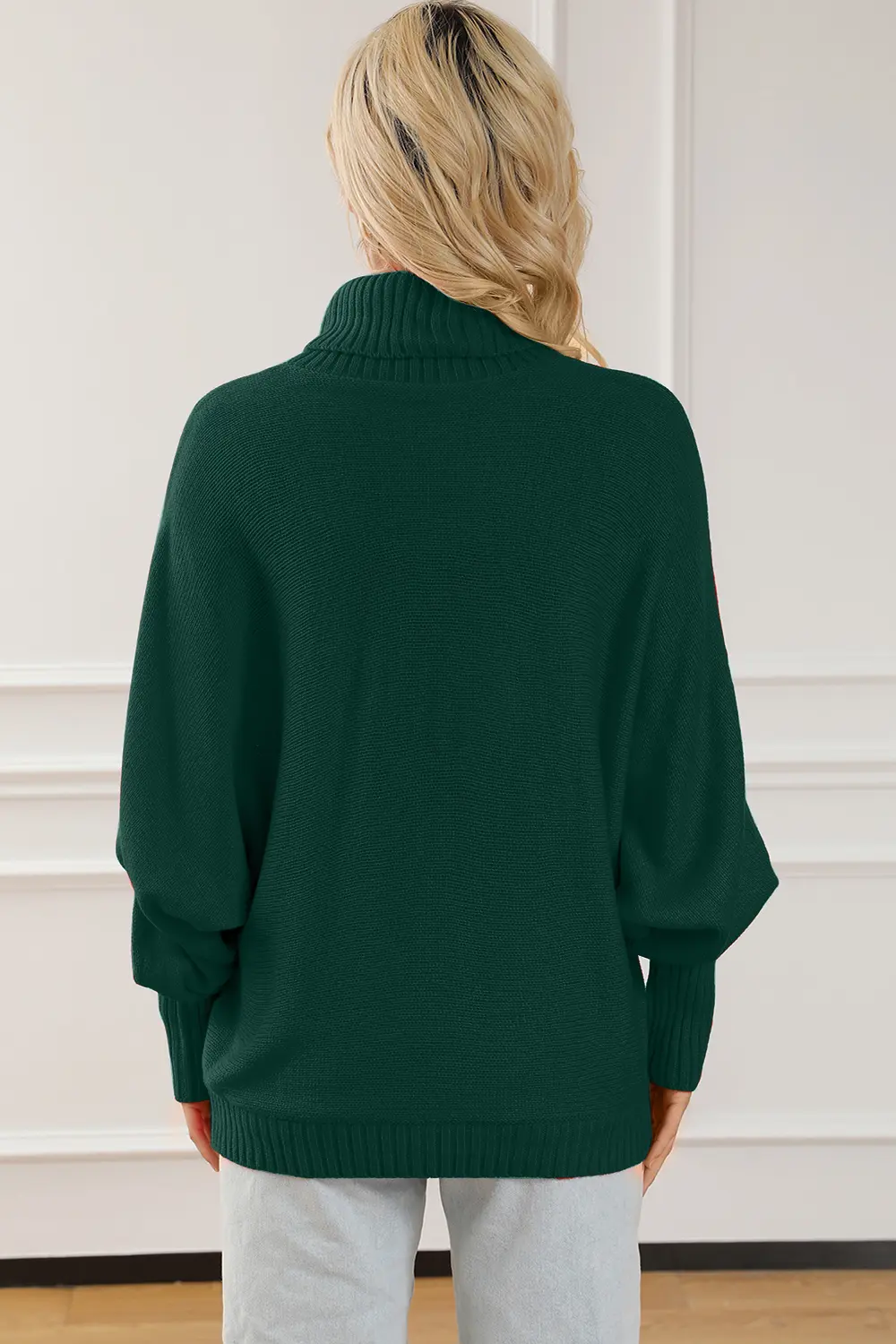Merry Letter Embroidered High Neck Sweater, image 6