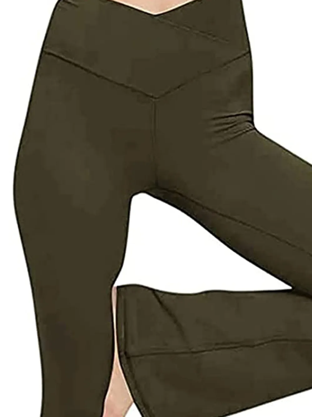 V-Waist Bootcut Long Pants, image 32