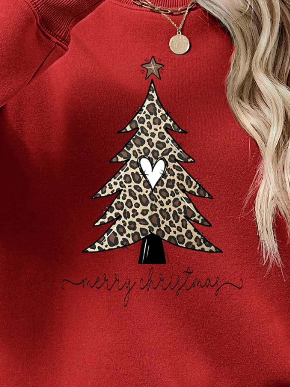 Christmas Tree Graphic Long Sleeve Sweatshirt, image 5