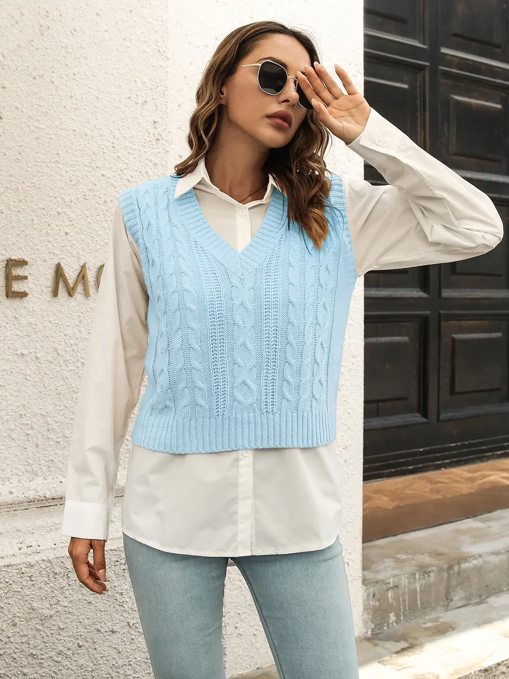 Urban Style V-Neck Sweater Vest, image 8
