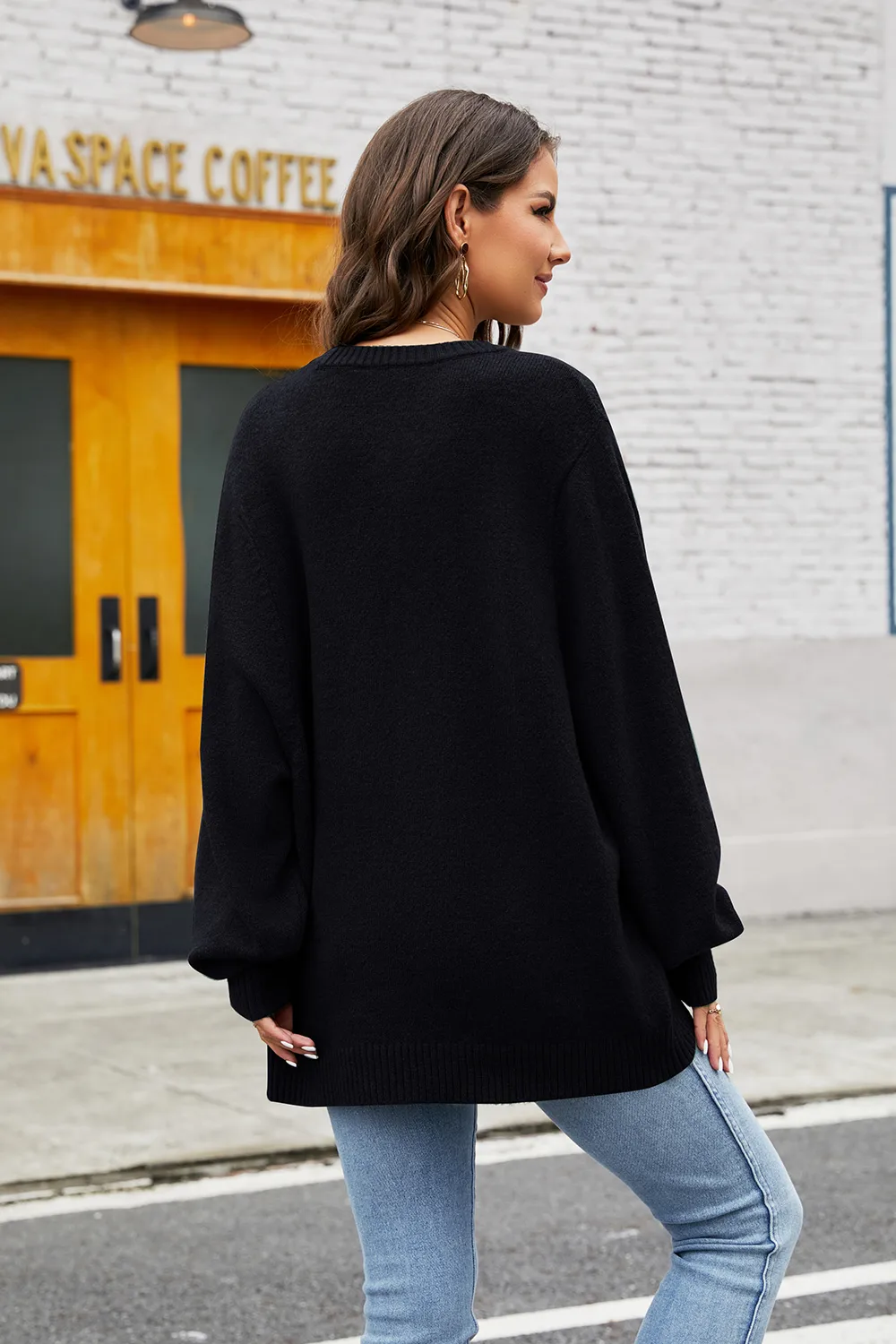 Round Neck Long Sleeve Sweater, image 10