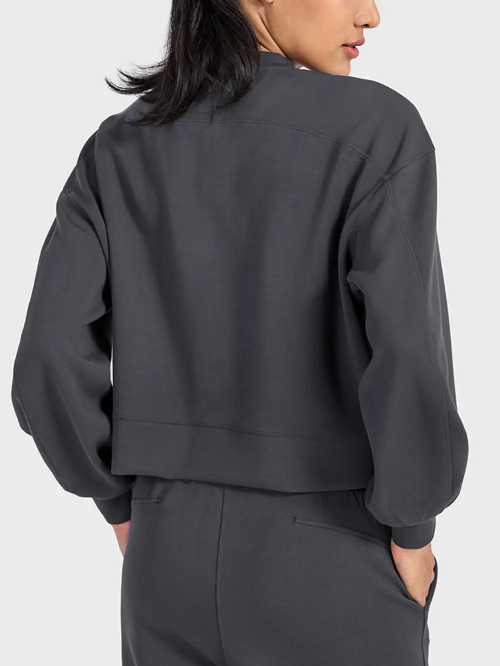 Round Neck Drop Shoulder Sports Top, image 3