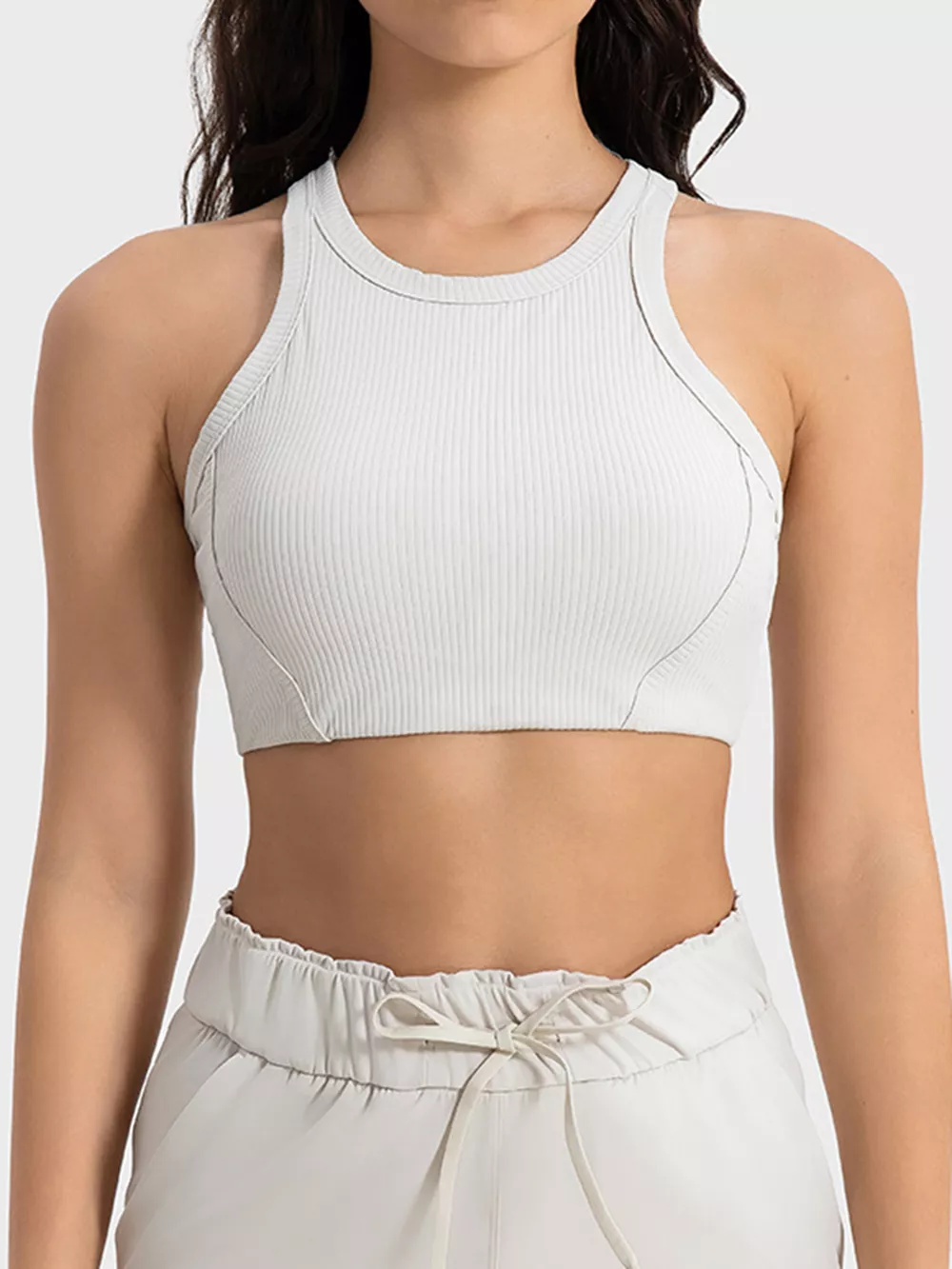 Wide Strap Cropped Sport Tank, image 6