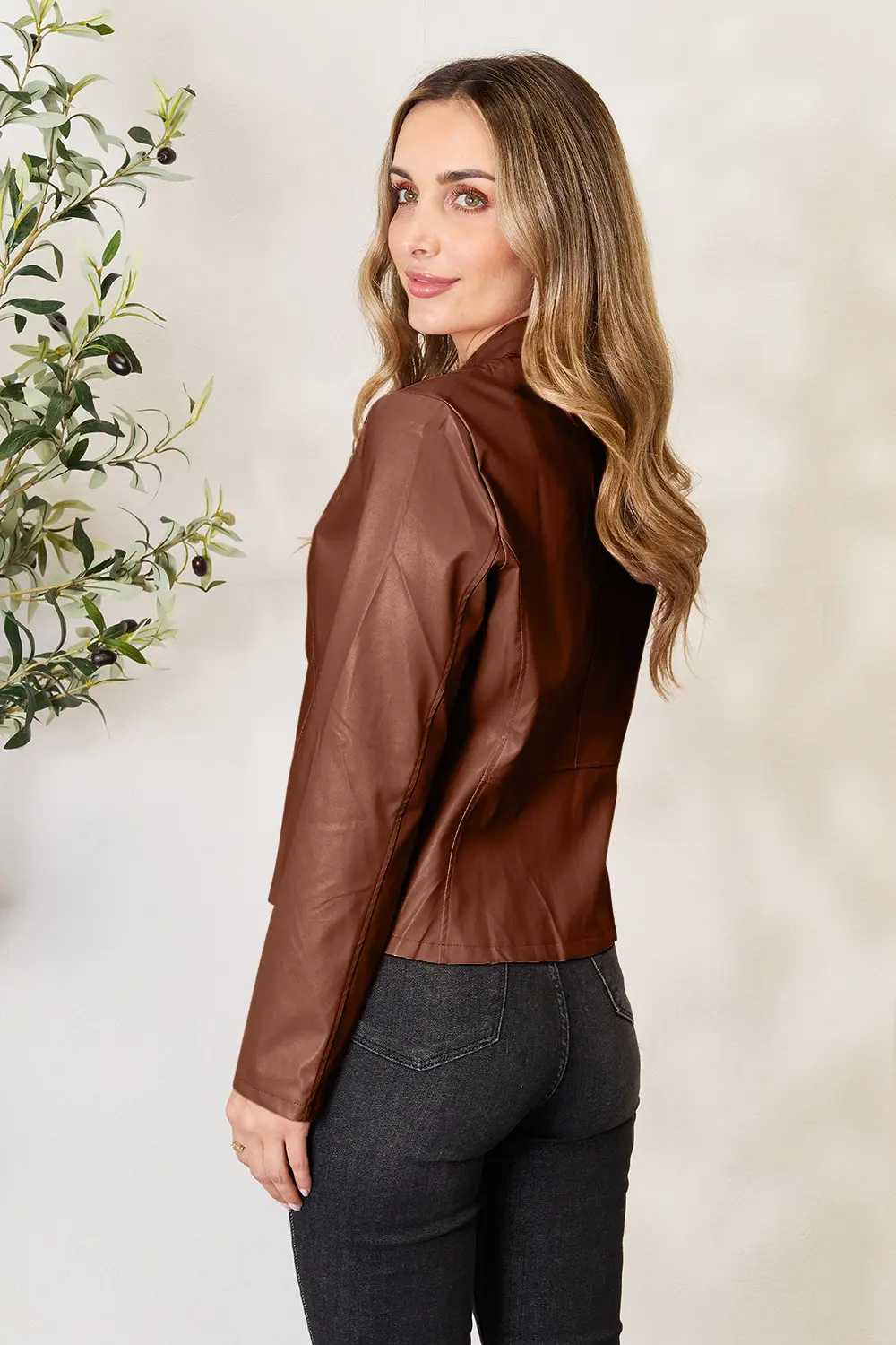 Mock Neck Zip Up Jacket, image 12