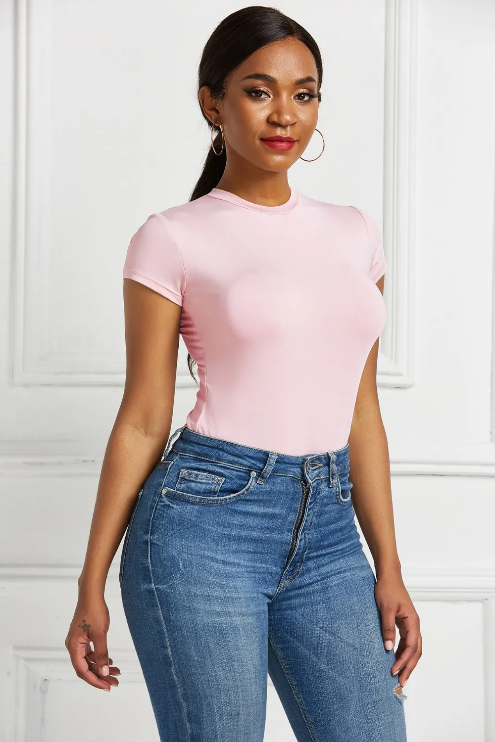Round Neck Short Sleeve Bodysuit, image 16