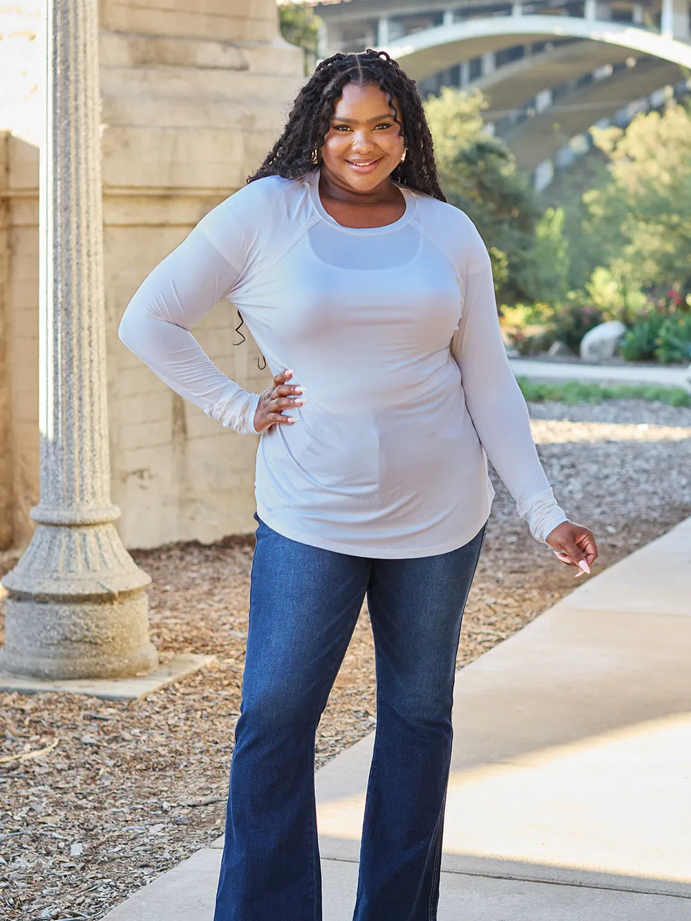 Full Size Round Neck Long Sleeve T-Shirt, image 10