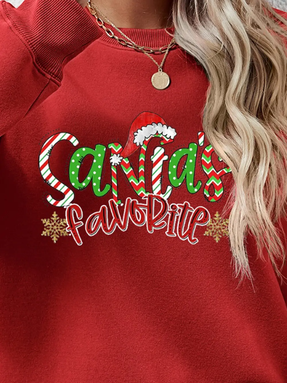 Letter Graphic Round Neck Long Sleeve Sweatshirt, image 4