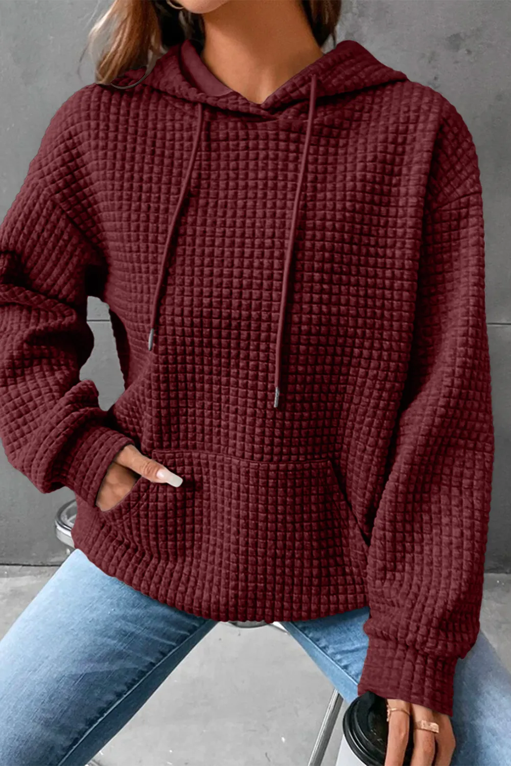 Dropped Shoulder Pocketed Hoodie, image 4