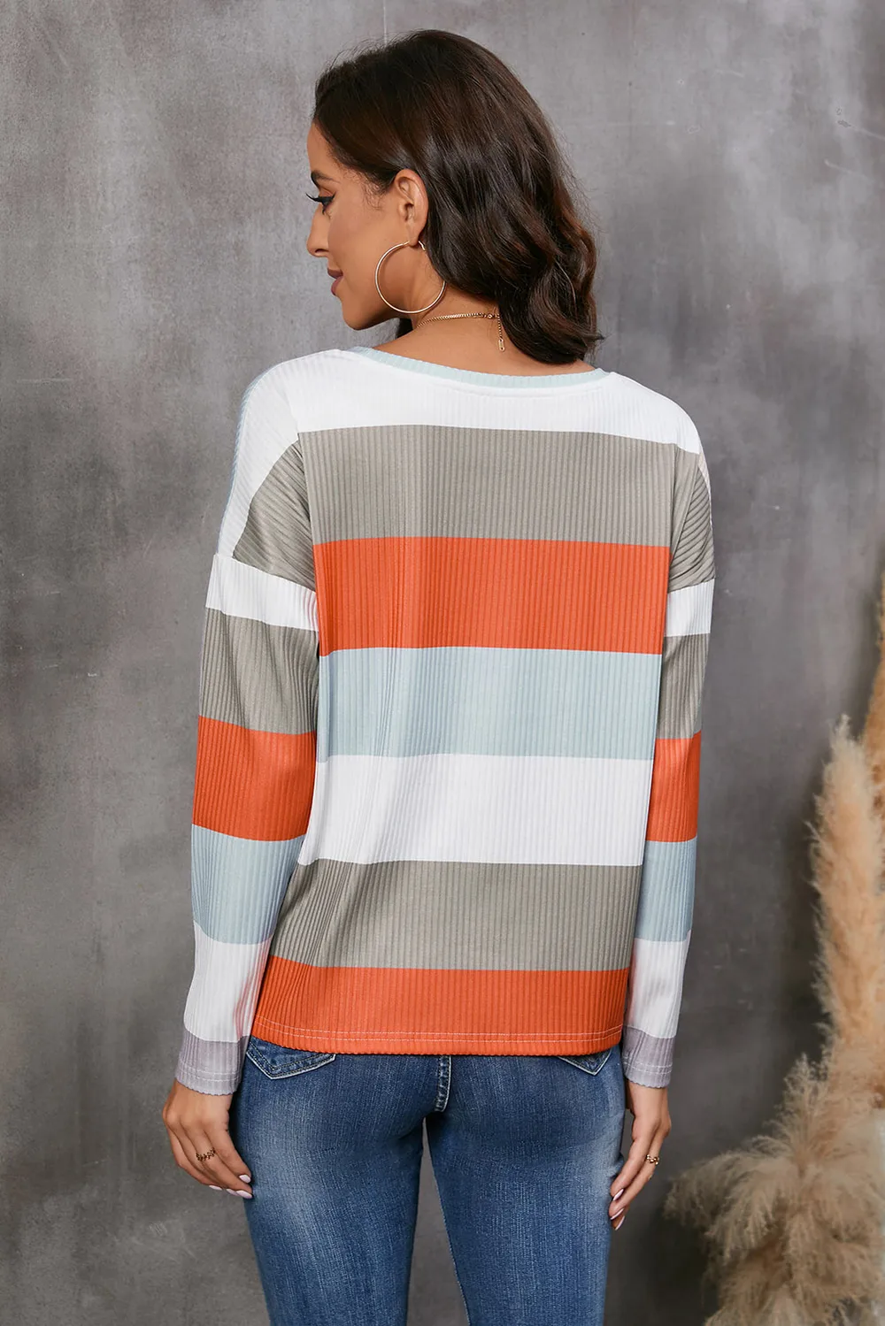 Wide Stripe Top with Pocket, image 2