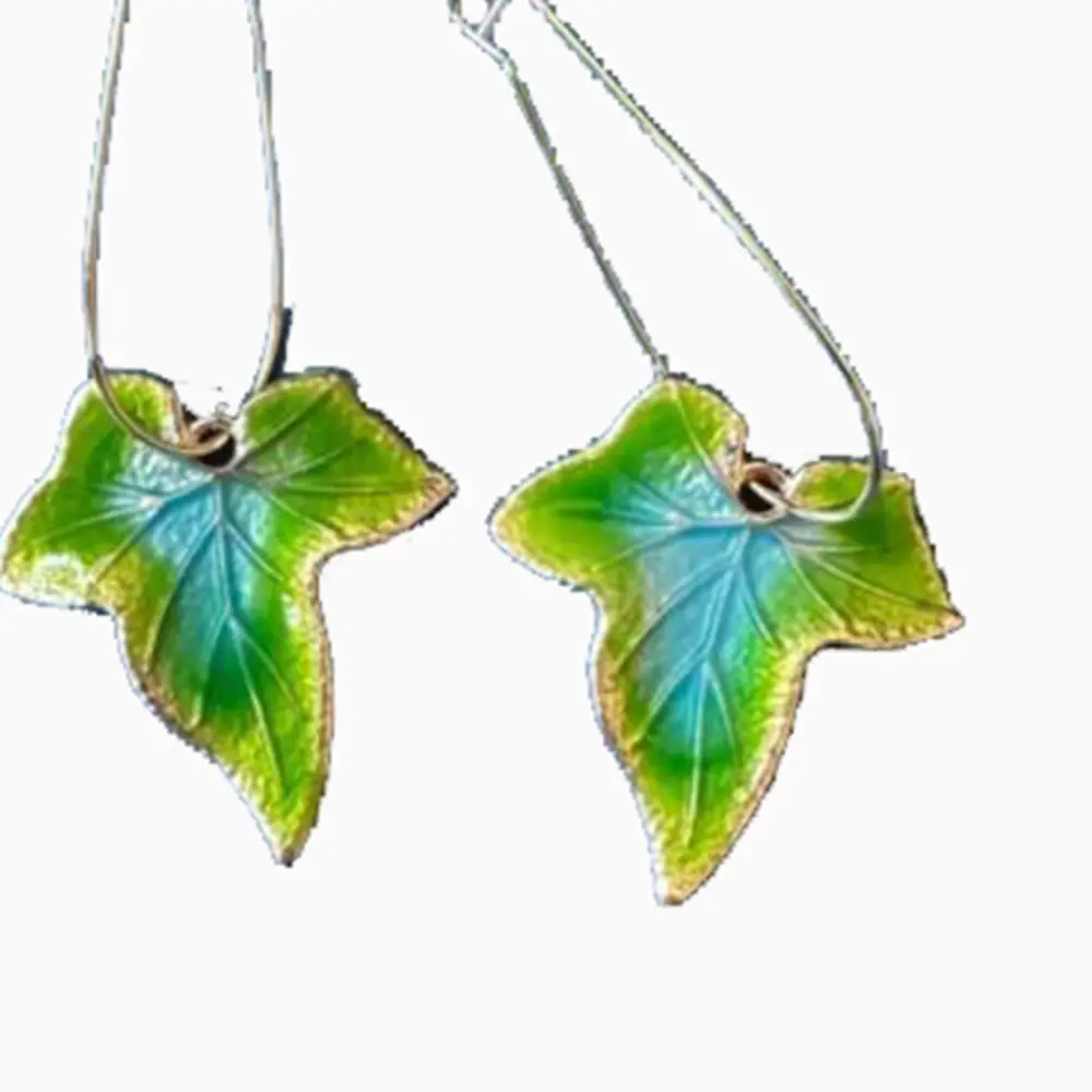 Alloy Leaf Drop Earrings, image 4