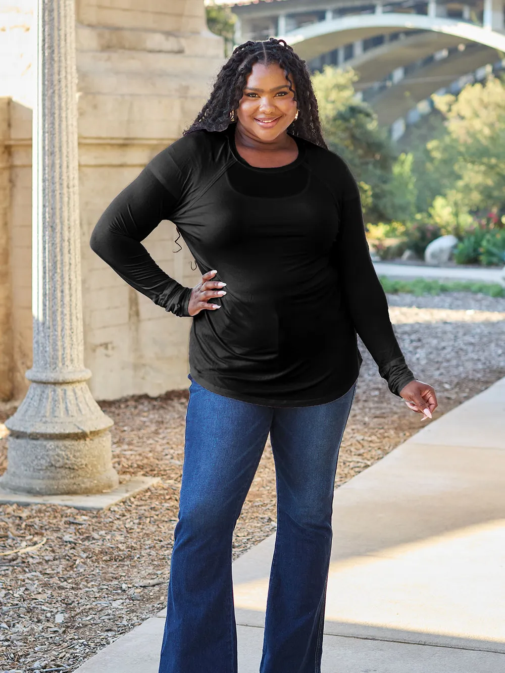 Full Size Round Neck Long Sleeve T-Shirt, image 11