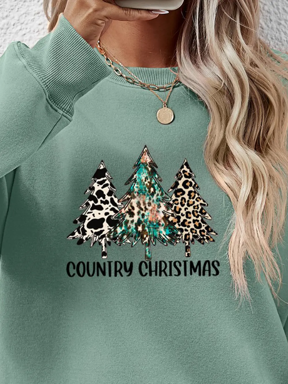 Graphic Round Neck Dropped Shoulder Sweatshirt, image 18