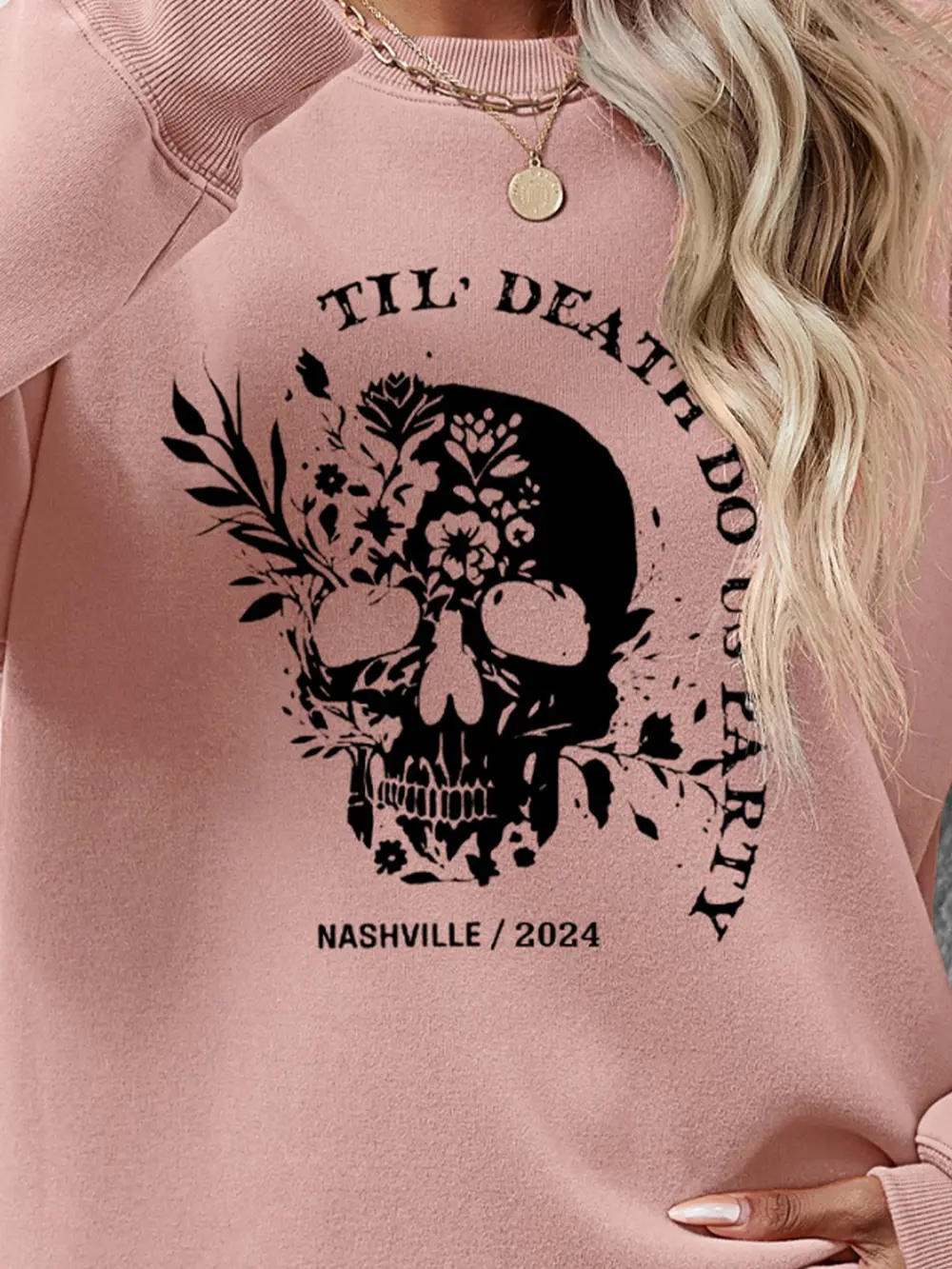 Graphic Round Neck Dropped Shoulder Sweatshirt, image 23