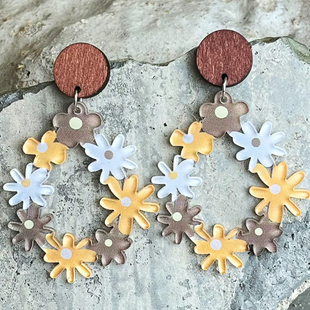 Floral Teardrop Earrings, image 6