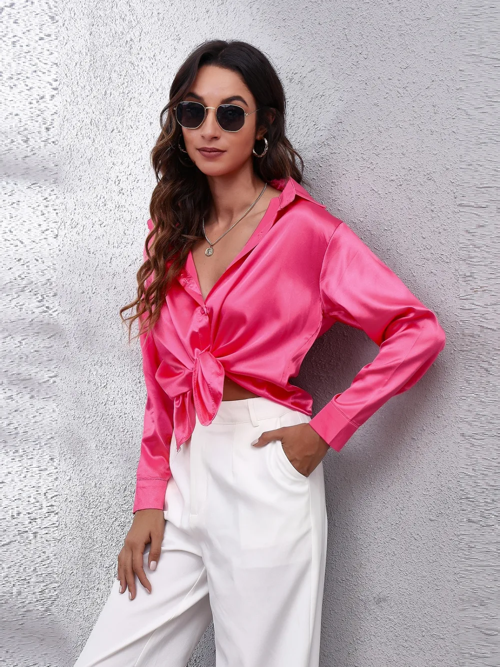 Collared Neck Buttoned Long Sleeve Shirt, image 16