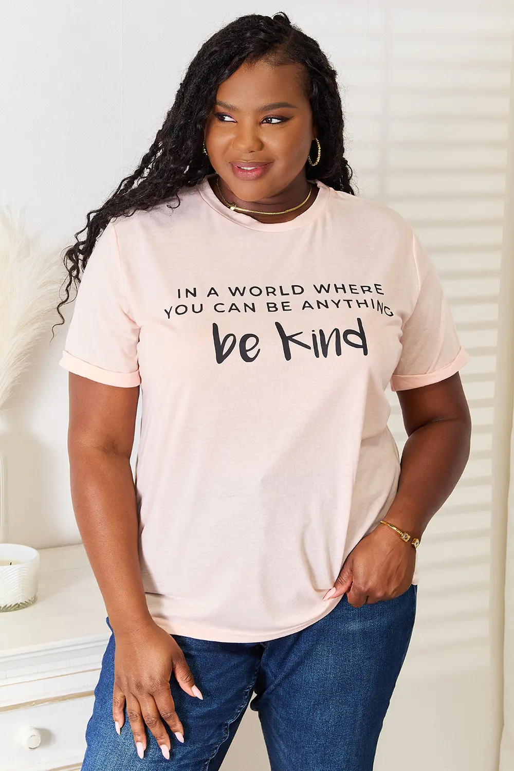 Slogan Graphic Cuffed T-Shirt, image 5
