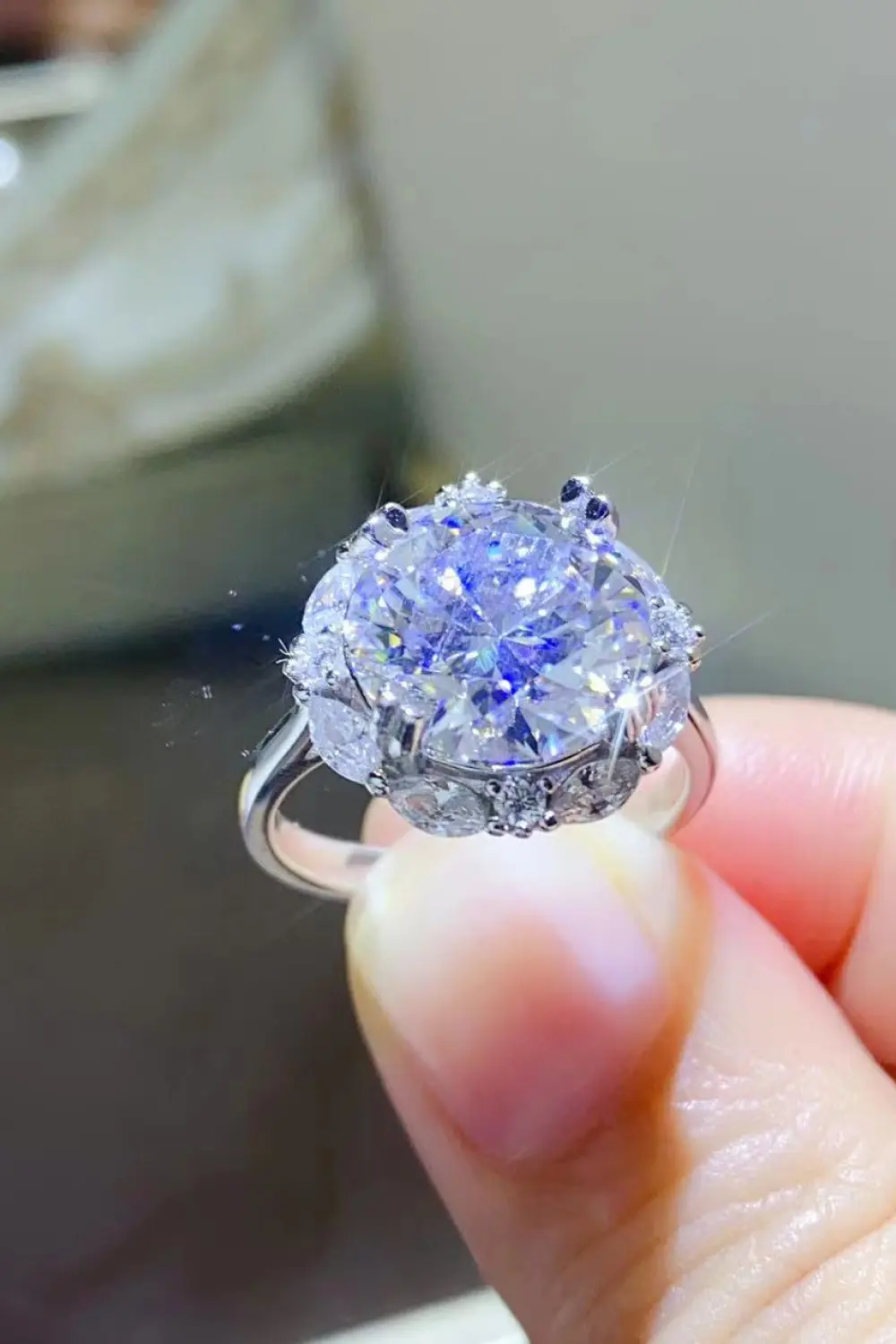 5 Carat Moissanite 925 Sterling Silver Ring, image 5