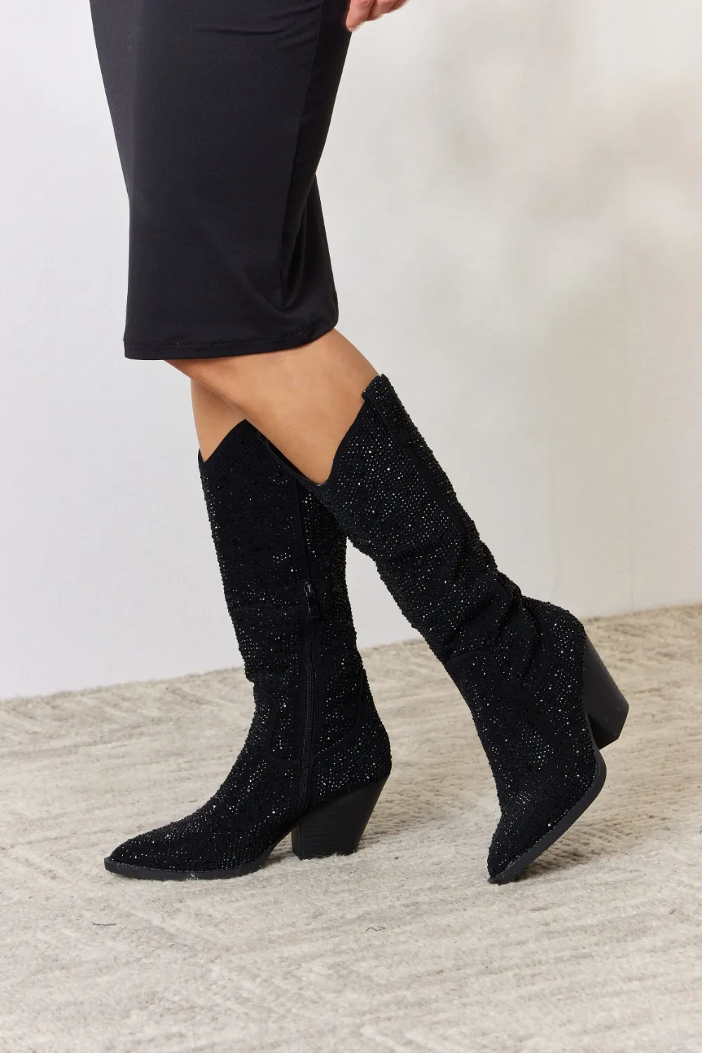 Rhinestone Knee High Cowboy Boots, image 3