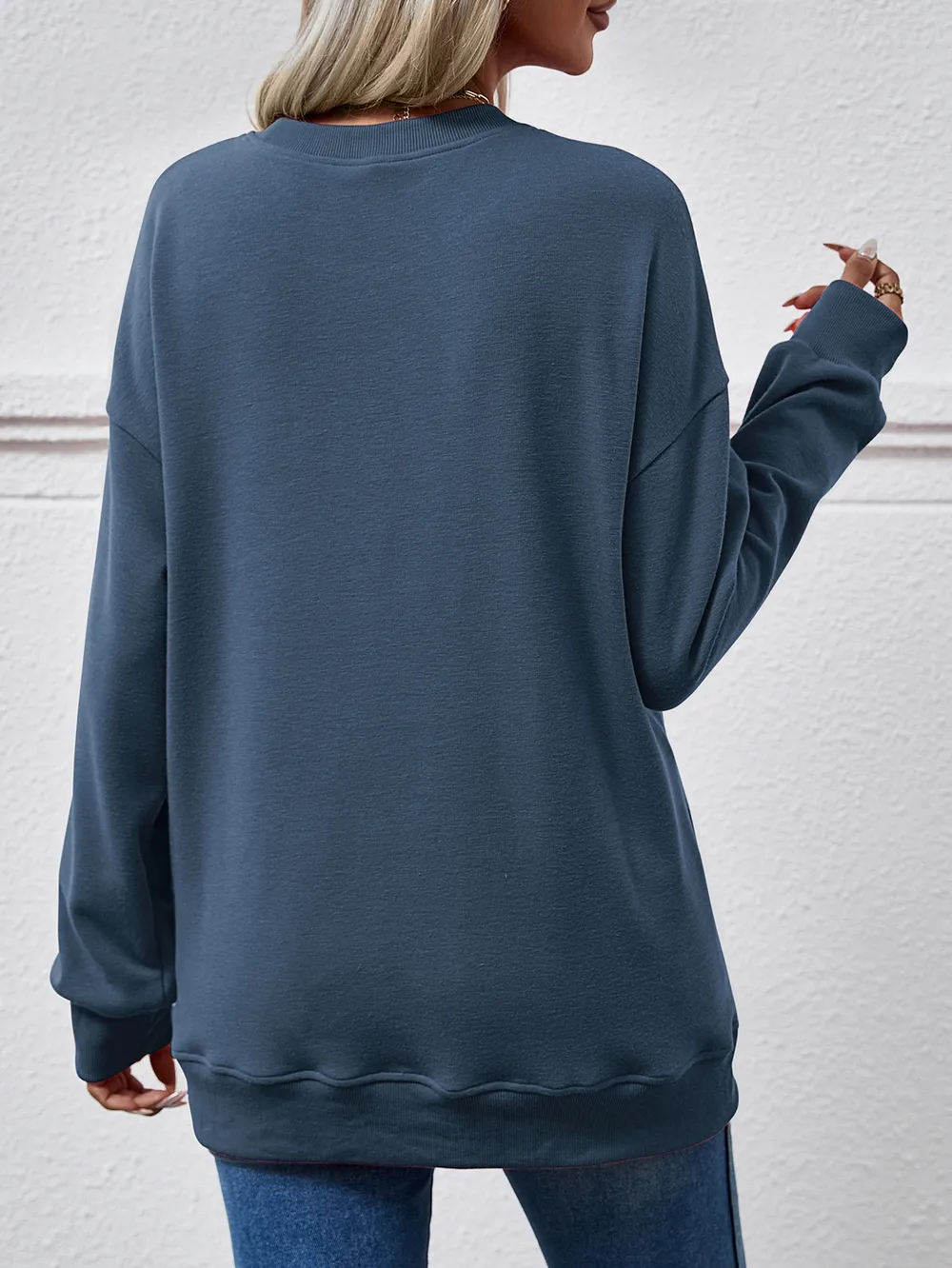 Dropped Shoulder Sweatshirt with Pockets, image 18