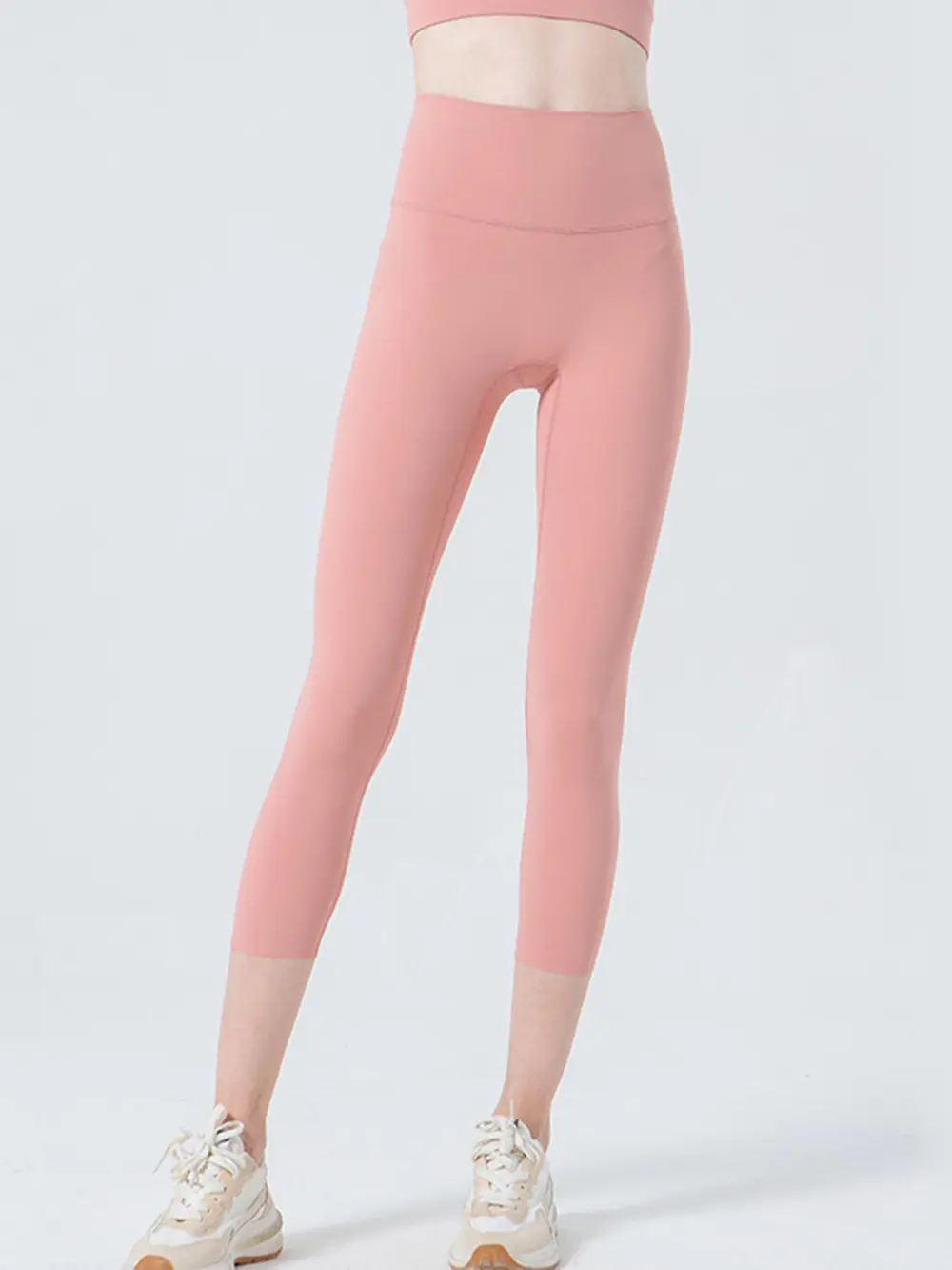 Wide Waistband Cropped Sports Leggings, image 2