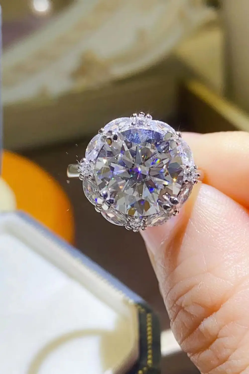5 Carat Moissanite 925 Sterling Silver Ring, image 2