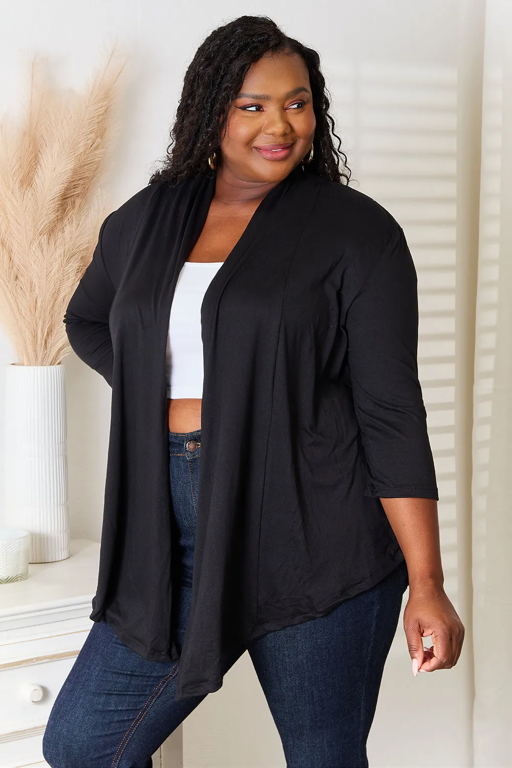 Full Size Open Front Cardigan, image 5