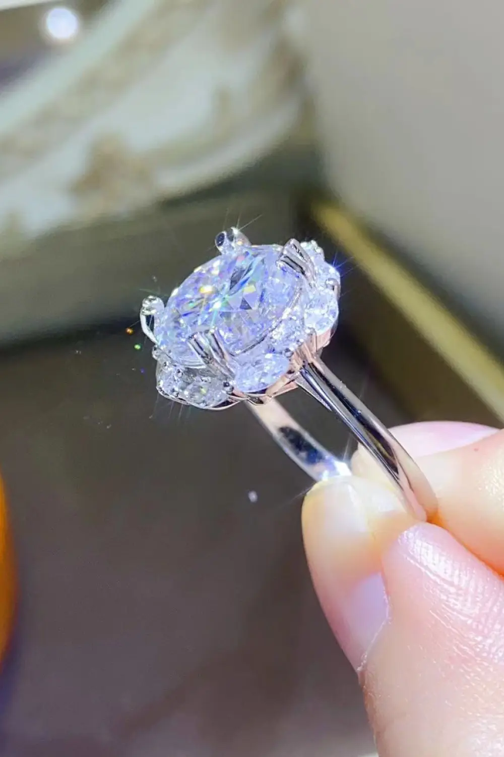 5 Carat Moissanite 925 Sterling Silver Ring, image 8