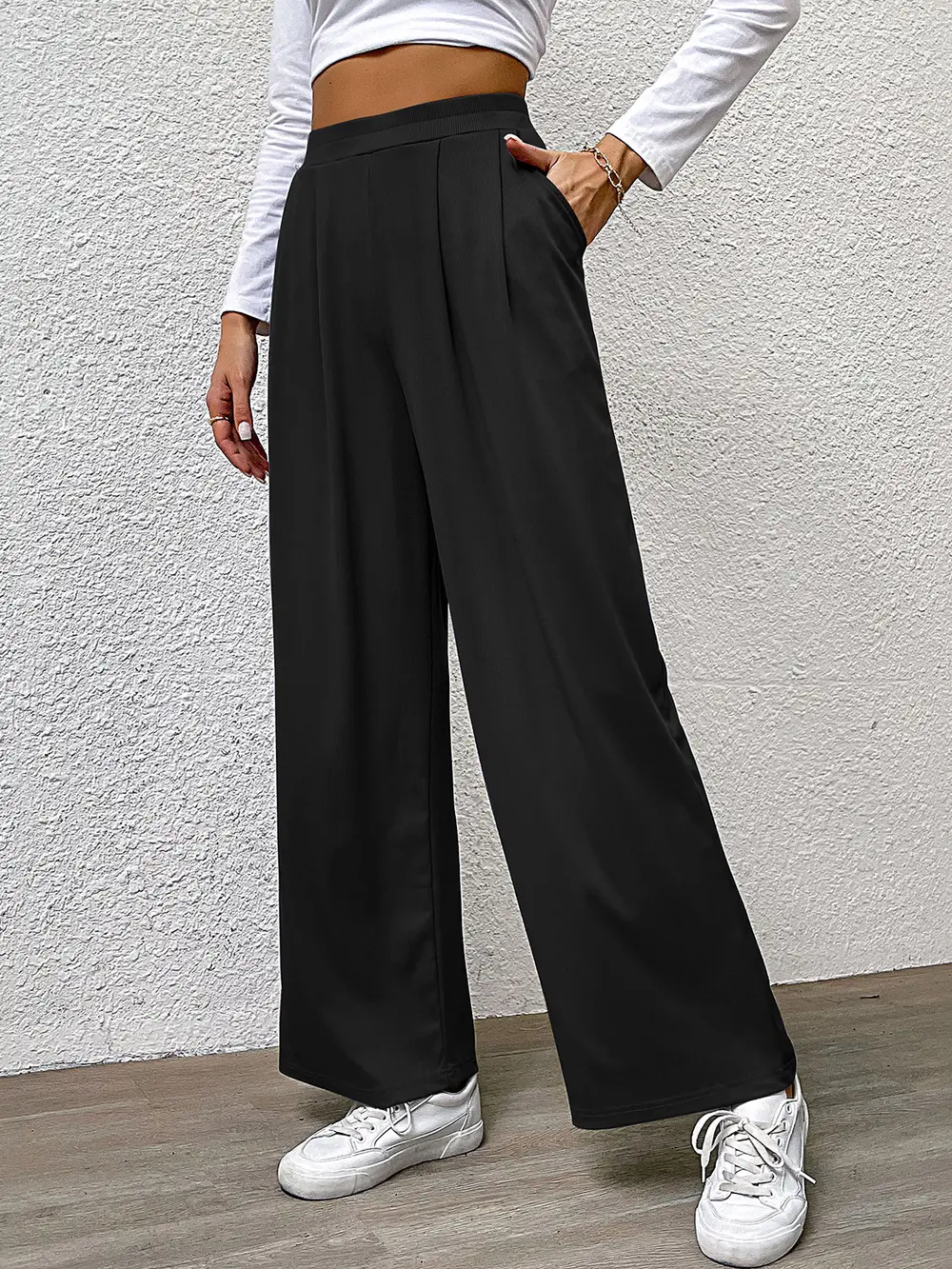 High Waist Straight Pants, image 2