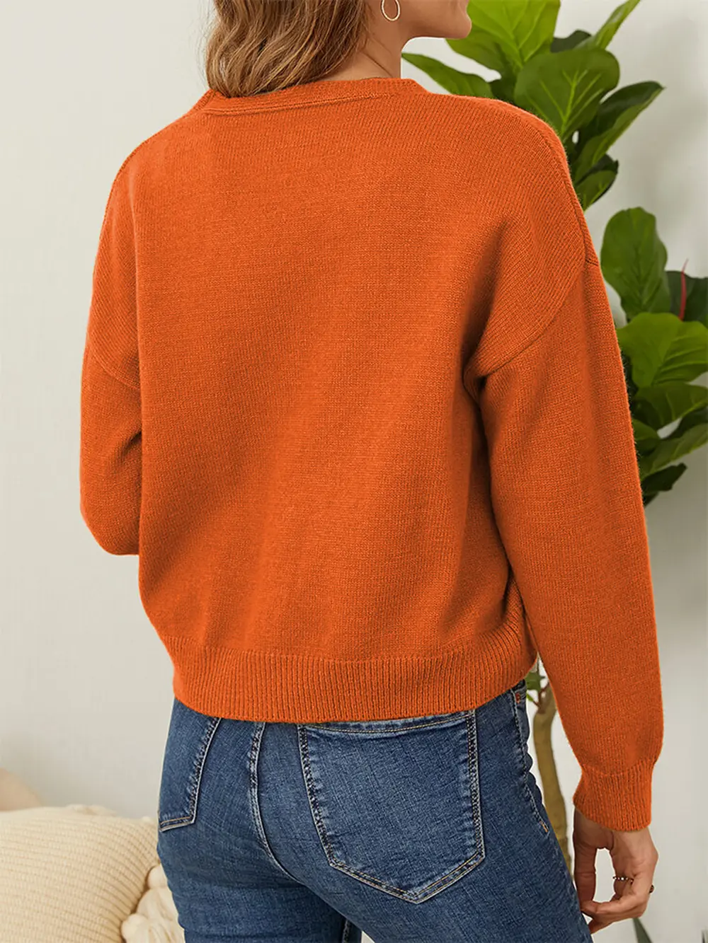 Flower Button Front Dropped Shoulder Cardigan, image 20