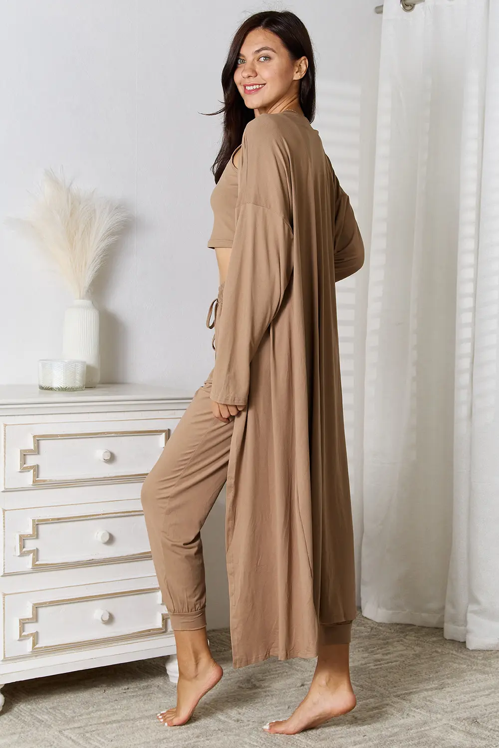 Tank, Pants, and Cardigan Set with Pockets, image 5