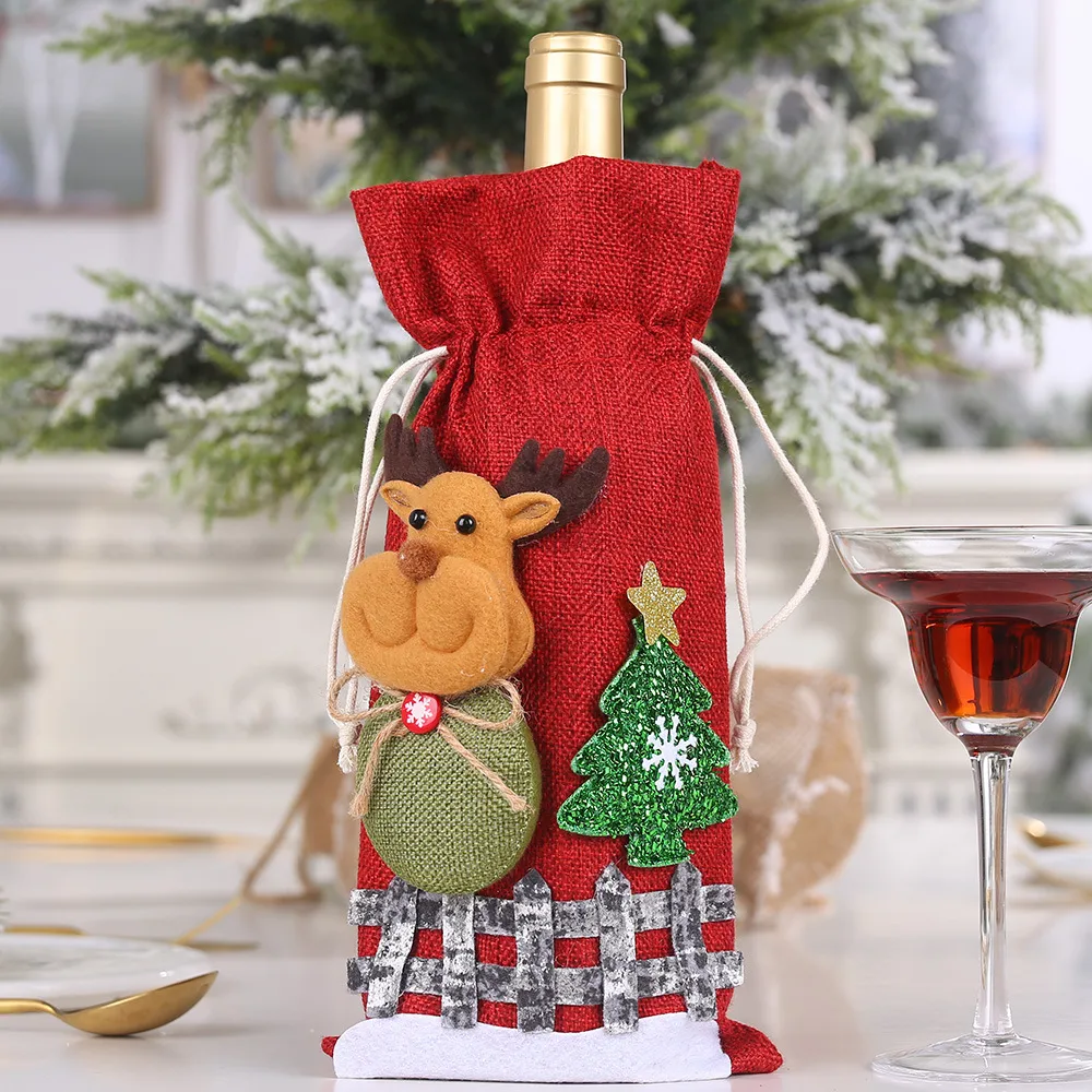Assorted 2-Piece Christmas Doll Wine Bottle Covers, image 7