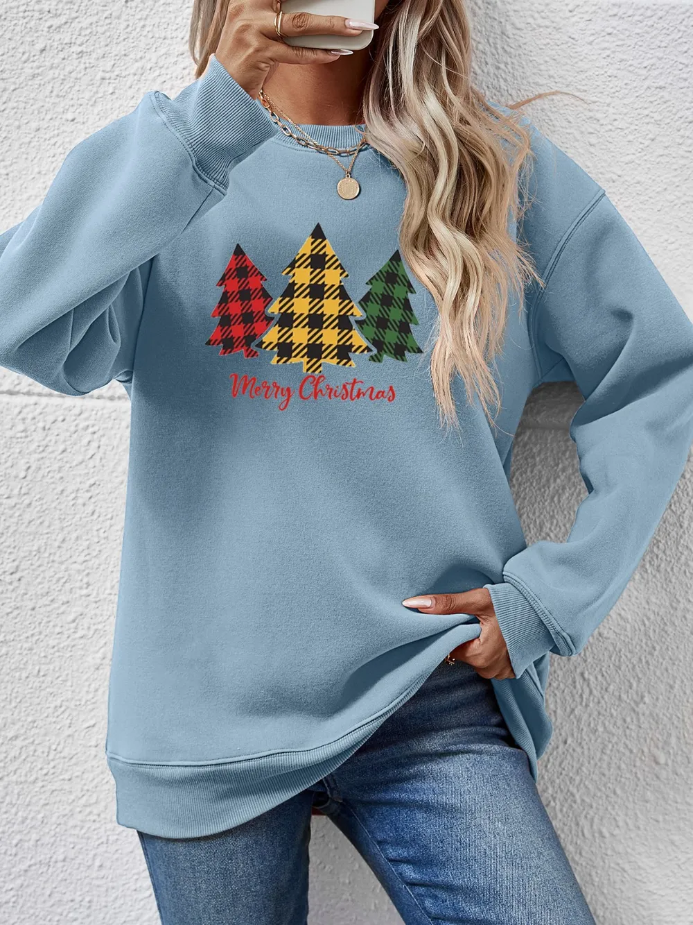 MERRY CHRISTMAS Dropped Shoulder Sweatshirt, image 8