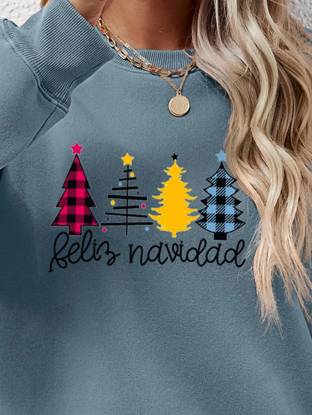 Round Neck Graphic Long Sleeve Sweatshirt, image 9