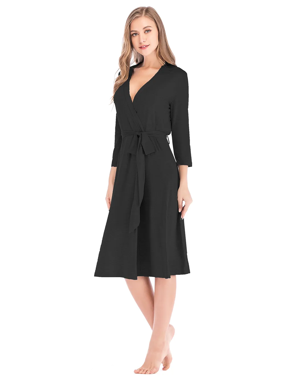 Plunge Tie Front Night Dress, image 3