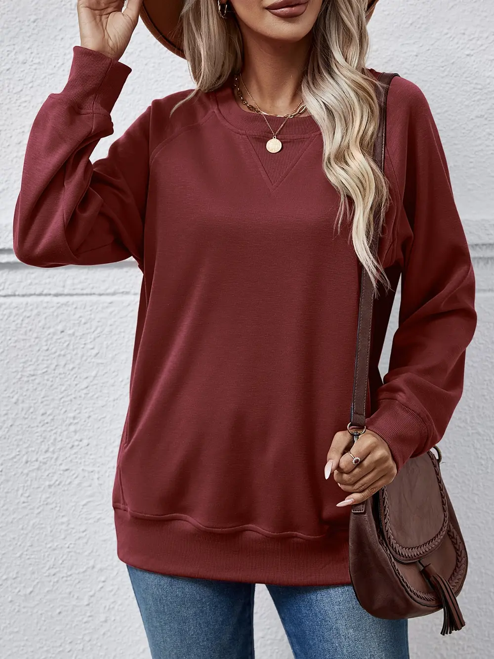 Round Neck Long Sleeve Sweatshirt, image 19