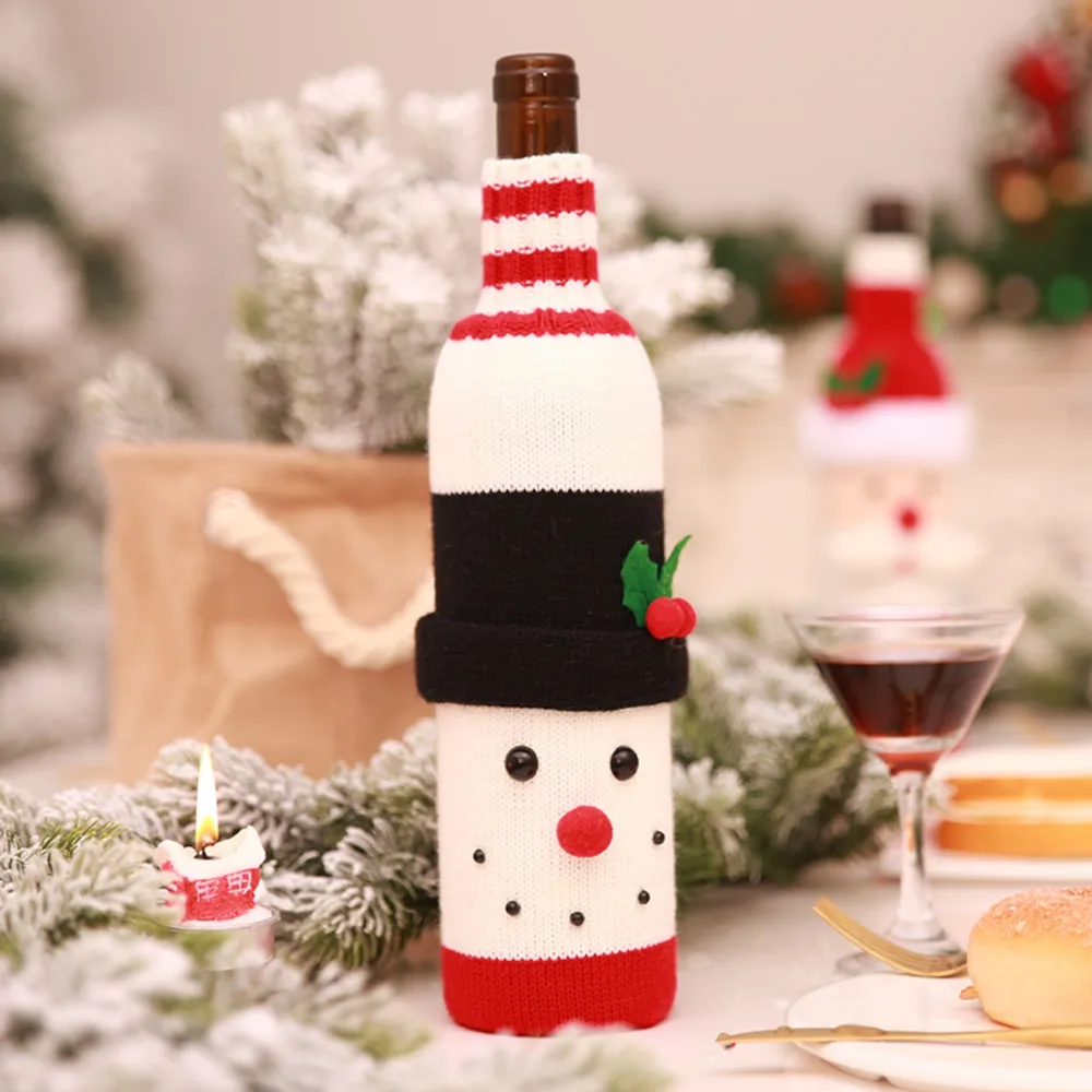 Christmas Knit Wine Bottle Cover, image 3