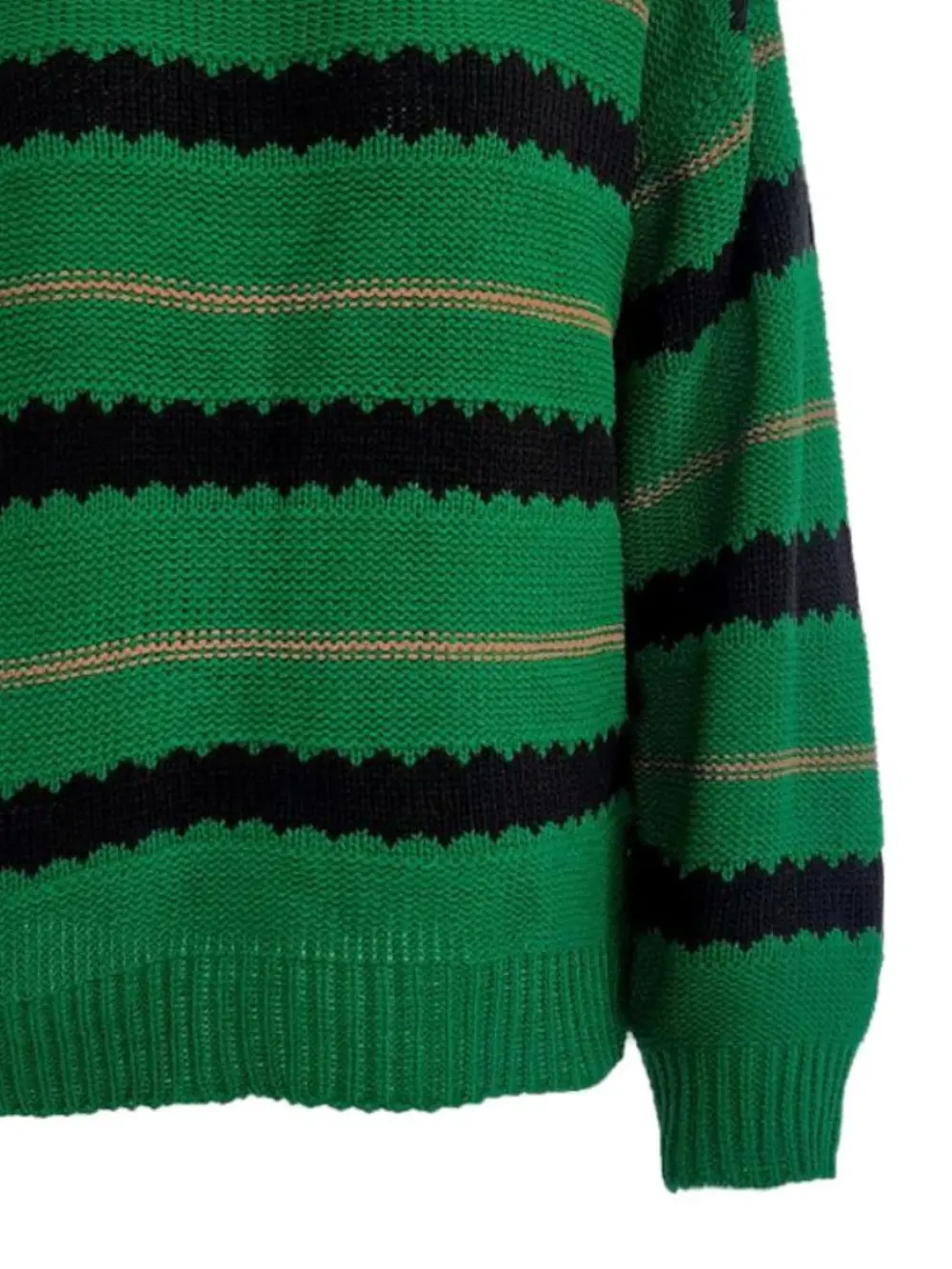 Striped Round Neck Long Sleeve Sweater, image 9