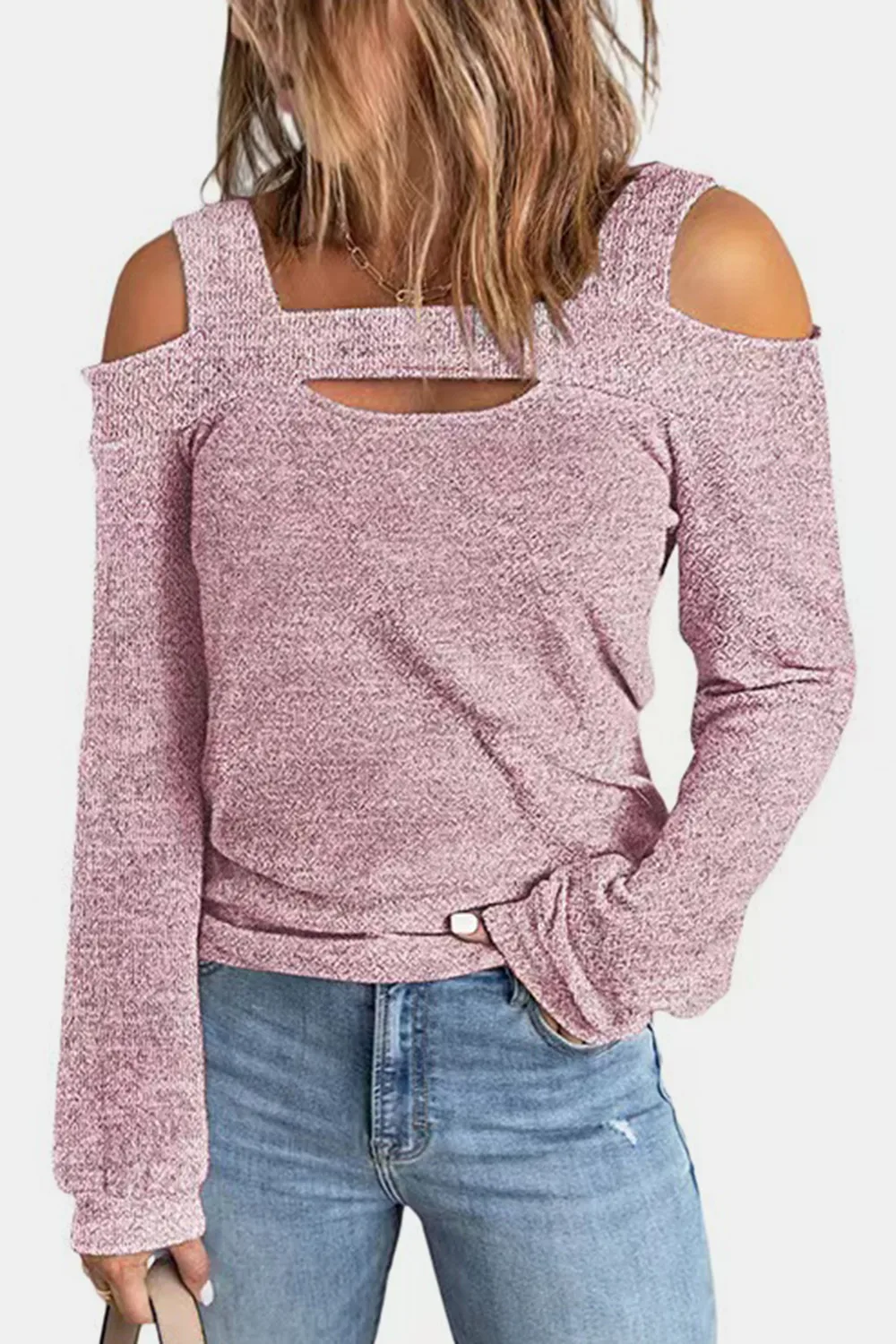 Full Size Cutout Cold Shoulder Blouse, image 11